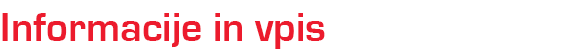 Informacije in vpis